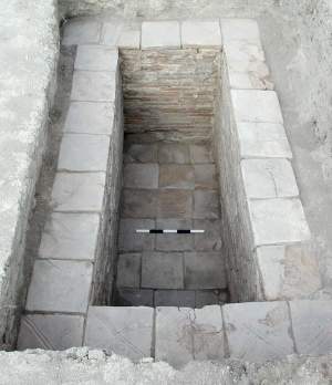 Figure 15: Tile-lined Byzantine grave excavated on the West mound
