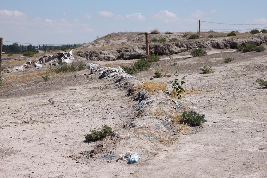 9. Modern material coming out of the ground